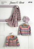 Knitting Pattern - James C Brett JB746 - Baby Twinkle Print DK - Cardigan, Sweater and Blanket